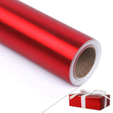 Matte Metal Red Wrapping Paper, Solid Color Paper,Gift Wrapping Paper,Perfect For Wedding,Valentine'S Day,Birthday, Christmas,Baby Shower,Diy Bouquet (17 Inches X 32.8 Feet)