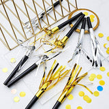 80 Pcs Metallic Party Noise Makers Gold & Silver Blowouts for NYE & Birthdays