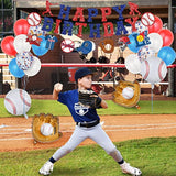 Baseball Party Decor Kit – Includes Sport Backdrop, Balloons, Banner, Tablecloth & Toppers