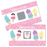 Big Dot of Happiness Scoop Up The Fun - Ice Cream - Sprinkles Party Game Scratch Off Cards - 22 Count