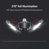 LED Garage Light 6000 Lumen 6500K Daylight 60W Three Leaf Ceiling Light for Garage Workshop