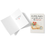Anniversary Card – Romantic Greeting Card With Roses, Book & Coffee Design – 5X7 Inch Folded Card With Envelope & Sticker – Love Card For Husband, Wife, Or Couple – Valentines Day Or Wedding Anniversary