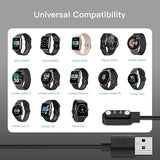 2 Pack 3.3FT Magnetic Smart Watch Charger USB Charging Cable for Letsfit Willful YAMAY ID205L ID205U