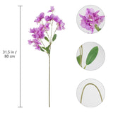 5Pcs Bougainvillea Artificial Flowers 31.5Inch Fake Long Stem Flowers Light Purple Faux Bougainvillea For Vase Table Wedding Home Office Garden Decor(Light Purple)