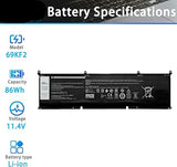 86Wh 69KF2 Laptop Battery Replacement for Dell G15 XPS 15 Alienware M15 Precision 5550