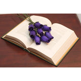 Purple Roses Bunch Of 8 Closed Bud Wooden Roses For Crafts Custom Bouquets And Other Diy Projects. Choose Form Over 60 Colors