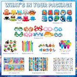 Under The Sea Party Favors Ocean Animals Party Stickers School Sea Shark Mermaid Party Goodie Bag Stuffer Classroom Gifts Rewards Supplies