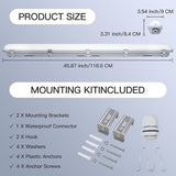 6 Pack 4FT LED Vapor Tight Lights 60W 50W 40W IP65 Waterproof CCT Selectable Shop Fixtures
