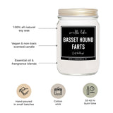 You Nique Designs Gifts For Basset Hound Lovers Dog Fart Candle 8Oz - Basset Hound Presents For Men, Women - Basset Hound Decorations, Gifts Funny Décor (Lavender & Vanilla)