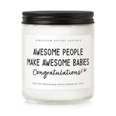 Gender Reveal Gifts, New Parents Gifts For Couples- 9Oz Lavender Scented Soy Wax Candle- Presents For New Mom, Mom To Be, Expecting Mother, Pregnancy Women, Baby Shower