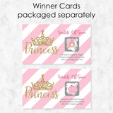 Big Dot of Happiness Little Princess Crown - Pink and Gold Princess Baby Shower or Birthday Party Game Scratch Off Cards - 22 Count