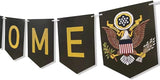 Military Army Welcome Home Banner,Patriotic Soldier Theme Deployment Returning Back Military Army Homecoming Party Decoration (Army)
