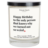 Birthday Candle For Sister – Hand Poured Soy Wax, Lavender Citrus, 13.5Oz Glass Jar, Gift Ready In Premium Box, 60+ Hour Burn, Usa Made