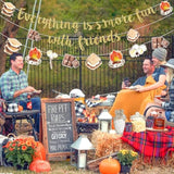 S’More Banner Decorations - Everything Is S’More Fun With Friends Bonfire Camping Themed Garland Hanging Decors Birthday Gender Reveal Pregnancy Celebration Party Supplies