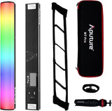 MT Pro RGBWW Mini Tube Light 36 Pixel Mappable 7.5W Rechargeable Studio Video Light with Grid Tripod
