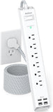 Heavy Duty Metal Power Strip 12 Outlets 15FT Extension Cord Wall Mount for Garage Workshop Office