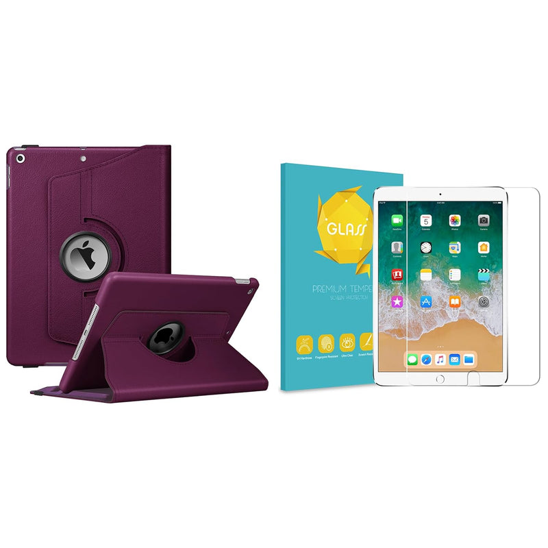 Fintie Rotating Case for iPad 9th/8th/7th Generation (2021/2020/2019) + Temper