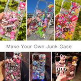 5 Pack Phone Junk Case For Iphone 13 14 15 16, Diy Decorative Clear Crystal Transparent Cases For Custom Design (For Iphone 14 Plus & 15 Plus)