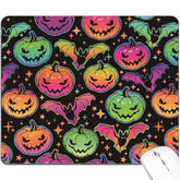 Black Pumpkin Mouse Pad Cute Colorful Halloween Bat Spooky Funny Design Mousepad For Desk Mat Pad Rectangular Washable Small Office Accessories Decor Computer Laptop Wireless Travel Decorative Gaming