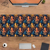 Playful Octopus Mouse Pad, Office Home Gaming Mousepad For Computer, Extended Marine Life And Tentacle Desk Mat With Anti-Slip Base, Cartoon Decorative Gifts For Sea Lovers, 31.5×11.8 In