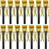 18pcs Black Gold Party Blowers Noisemakers for Christmas Birthday