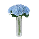 Artificial Hydrangea Flowers, 4 Pcs 21 Inch Real Touch Faux Hydrangea Stems For Party Weddings & Home Decor, Floral Arrangements-Light Blue