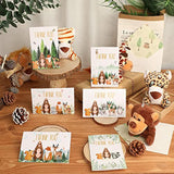 72 Pcs Woodland Thank You Cards Baby Showers 36 Forest Envelopes And 36 Bear Forest Greeting Thank You Watercolor Animal Blank Notes Cards For Birthday Kids Baby Shower Party