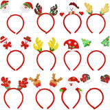 12 Pcs Christmas Headbands, Cute Christmas Head Boppers Party Hats Christmas Reindeer Costume Headbands For Christmas Holiday Party, Christmas Party Accessoriess, Annual Holiday, Photos Booth