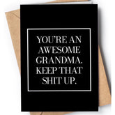 Funny Card For Grandma | Original Card For Birthday, Retirement, Wedding, Christmas... | Joke Congratulatory Card For Your Grandmother | Awesome And Fun Card For Her