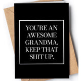 Funny Card For Grandma | Original Card For Birthday, Retirement, Wedding, Christmas... | Joke Congratulatory Card For Your Grandmother | Awesome And Fun Card For Her