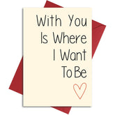 Romantic Valentines Day Cards With Envelope - Sweetest Day Cards For Husband, Wife, Girlfriend, Boyfriend And Fiance - Funny Bday Cards 5X7 Inch