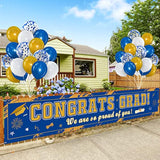 36 Pieces Class Of 2025 Graduation Party Decorations Banner, Large Congrats Grad Banner With 35 Pieces Balloons 2025 Yard Signs For High School College Graduation Party Supplies(Purple)