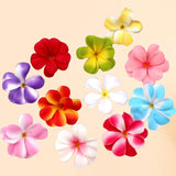 120 Pcs Artificial Plumeria Rubra Hawaiian Flower Petals Silk Flowers For Diy Hair Accessories Home Wedding Party Decoration,Red