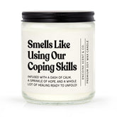 Therapist Gifts For Women Men, Gifts For School Counselor, Social Worker, Psychologist, Mental Health, Funny Coping Skills Candle For Stress Relief, Healing, Emotional Support, Lavender