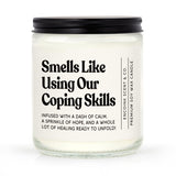 Therapist Gifts For Women Men, Gifts For School Counselor, Social Worker, Psychologist, Mental Health, Funny Coping Skills Candle For Stress Relief, Healing, Emotional Support, Lavender