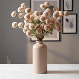 Artificial Hydrangea Flowers Fake Hydrangeas Faux Flowers Bouquet Artificial Plants For Wedding Home Office Decor Excluding Vases-?Autumn White 10 Pcs?