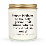 Sister Birthday Gifts, Funny Gifts For Sister, Happy Birthday Gift For Women Sister Best Friend - Handmade Lavender Candle 7Oz