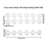 150 Strips 900 Pots Empty Paint Strips Paint Cup Pots Mini Strips Clear Plastic Storage Containers With Lids Art Painting Craft Supplies For Classrooms Schools Paintings Art Festivals (3 Ml)