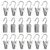 100 Pcs Curtain Clips With Hooks, Small Metal Wire Holder String Party Lights Hanger Wire Holder Awning Light Christmas Decor For Home Decoration Shower Drapery Art Craft Display(Silver)