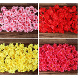 100 Pcs Artificial Silk Cherry Blossom Flower Heads Spring Fake Plum Blossom Peach Blossom,Vase Fillers,Corsages For Wedding Decor,Nursery Wall,Archway Decor Wreath Garland Cake Ornaments (Pink)