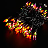 Halloween Lights Multicolor, Indoor And Outdoor Use,Black Wire Lighting String 100 Counts,Decorations For Holiday, Party