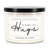 Sympathy Gifts For Loss Of Loved One, Memorial Gifts, 14.5Oz, Large 3-Wick Lavender Scented Soy Wax Candle, No Words Just Hugs, Bereavement, Condolence, Grief, Think Of You Candle For Women