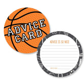 Big Dot of Happiness Nothin' but Net - Basketball - Wish Card Baby Shower Activities - Shaped Advice Cards Game - Set of 20
