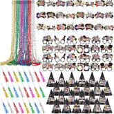 120 Pc New Year 2026 Party Supplies Glasses Hats Noise Makers Beads