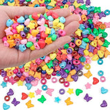 900pcs Colorful Pony Beads – 6x9mm Plastic Beads for Bracelets & Crafts