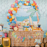 9 Pcs Iridescent Party Decoration Disco Happy Birthday Banner Rainbow Shiny Circle Garlands Holographic Hanging Dots Streamer Backdrop For Pre-Strung Iridescent Party Favor Supplies