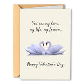 Romantic Swan Anniversary Card For Wife Husband, Happy Valentine'S Day Card For Soulmate, You Are My Love Greeting Card For Him Her, Vintage Love Note With Envelope 5X7