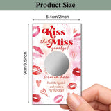 50 Pack Kiss The Miss Goodbye Scratch Off Cards, Lipstick Scratch Game For Bachelor Party Games, Country Wedding Bridal Shower Valentine'S Day Party Lottery Tickets, Wedding Shower Ideas