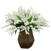 12 Pcs Lily Of The Valley Artificial Flowers Wind Chime Orchid Wedding Holding Flowers Bouquet Home Garden Wedding Party Office Decoration