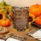 321 Pcs Fall Thanksgiving Baby Shower Game Supplies Rustic Fall Baby Shower Bingo, Guess Who Mommy Or Daddy Friendsgiving Little Pumpkin Is On The Way Photo Booth Photography